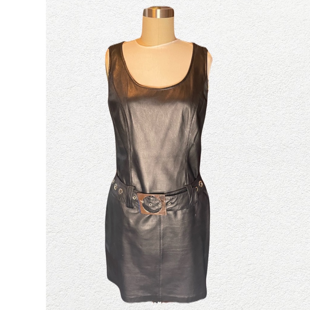 Cache pleathers Black Sleeveless Dress